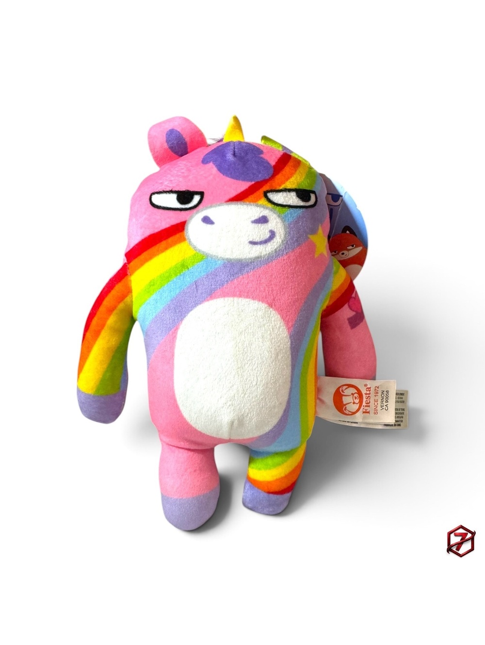 Fiesta Shifty Eyes Rainbow Unicorn Plush Pink Multicolor With Original Tag